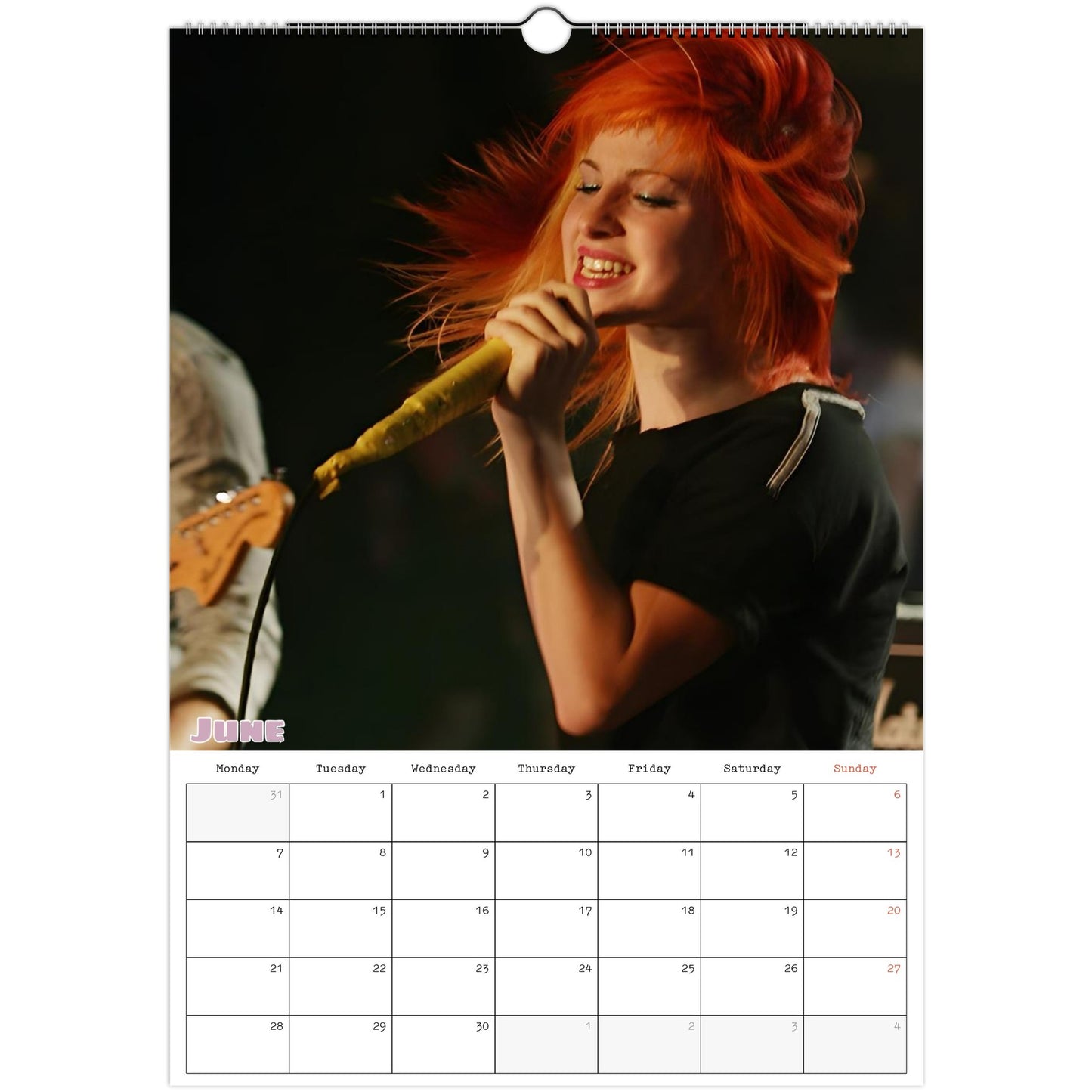 Hayley Williams Calendar June page