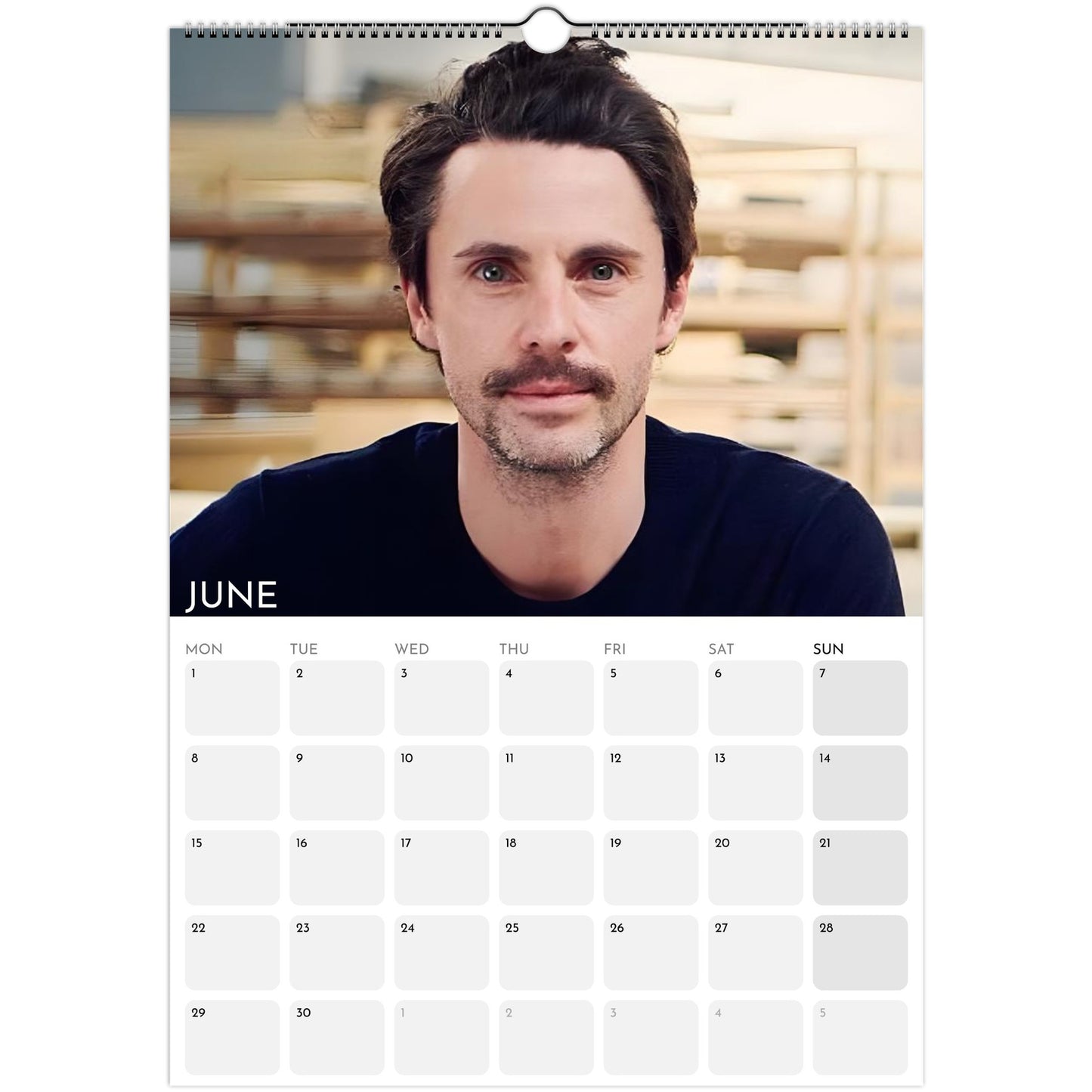 Matthew Goode 2026 A3 wall calendar June