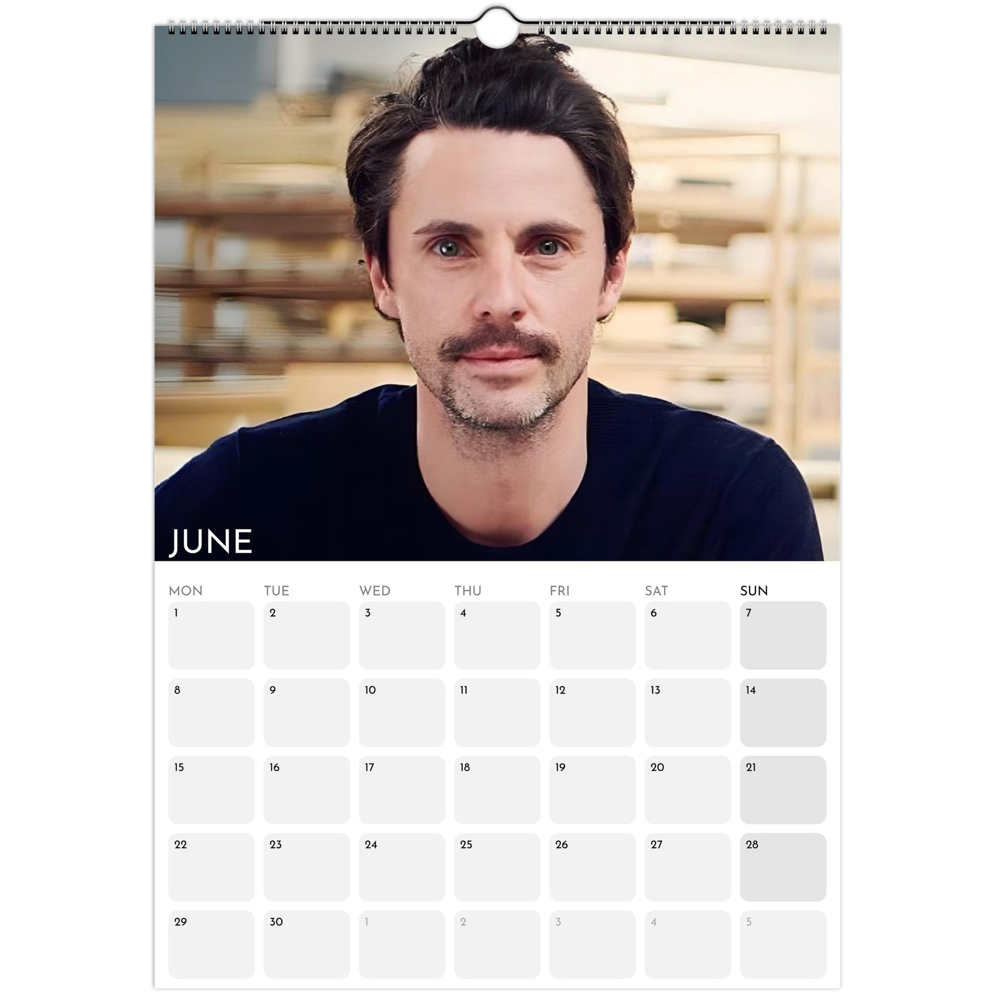Matthew Goode 2026 A3 wall calendar June