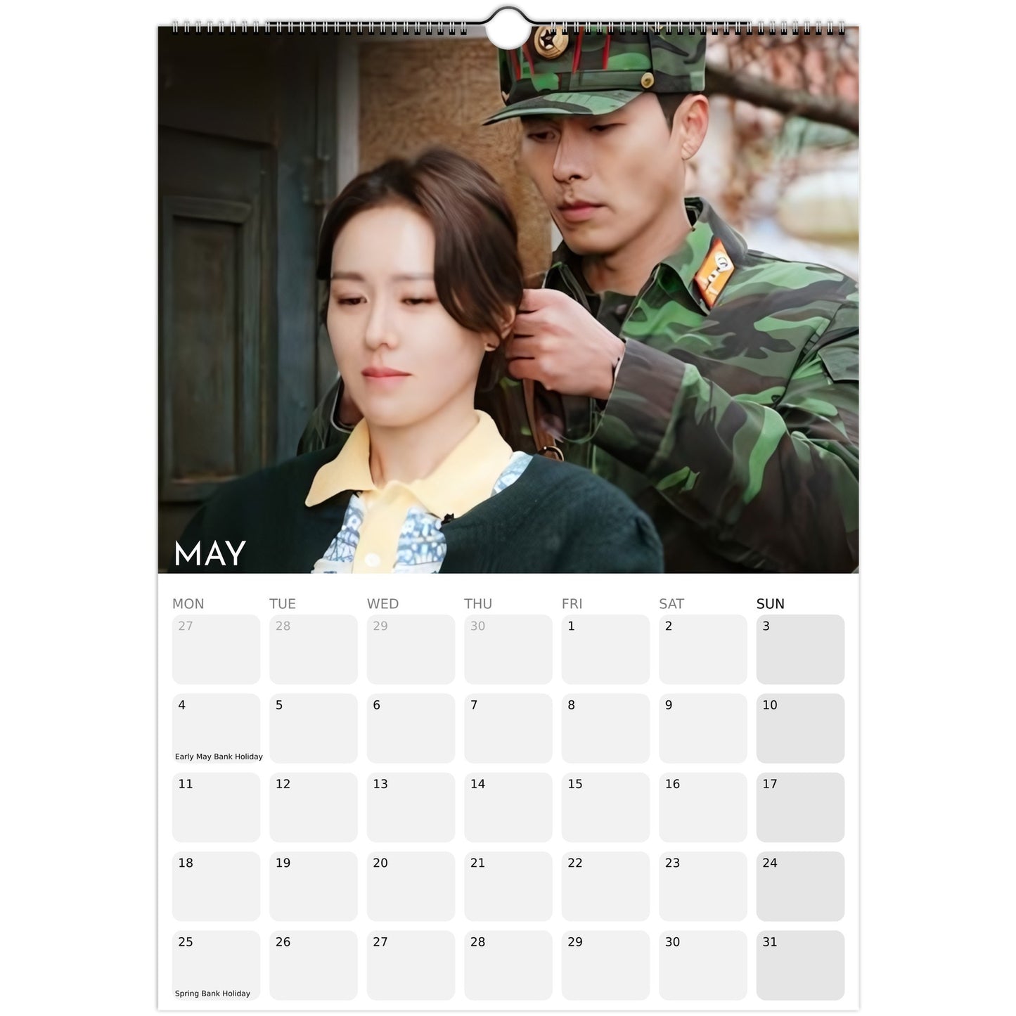 Crash Landing on You 2026 A3 wall calendar may
