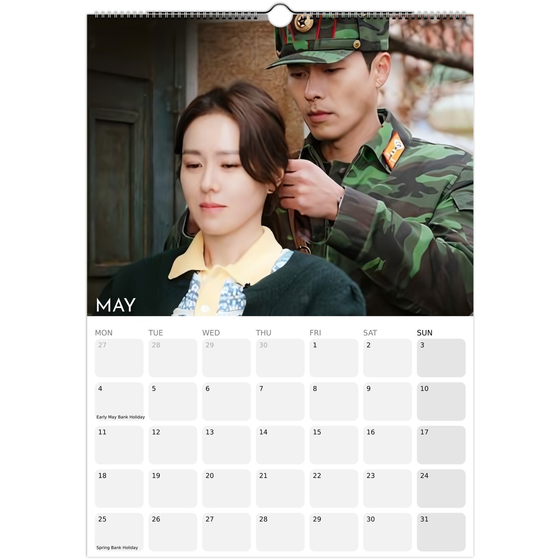 Crash Landing on You 2026 A3 wall calendar may