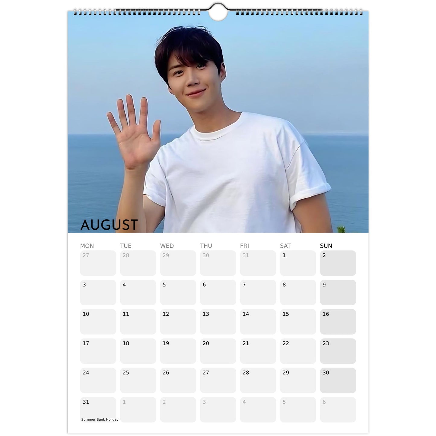 Kim Seon‑ho 2026 A3 wall calendar August