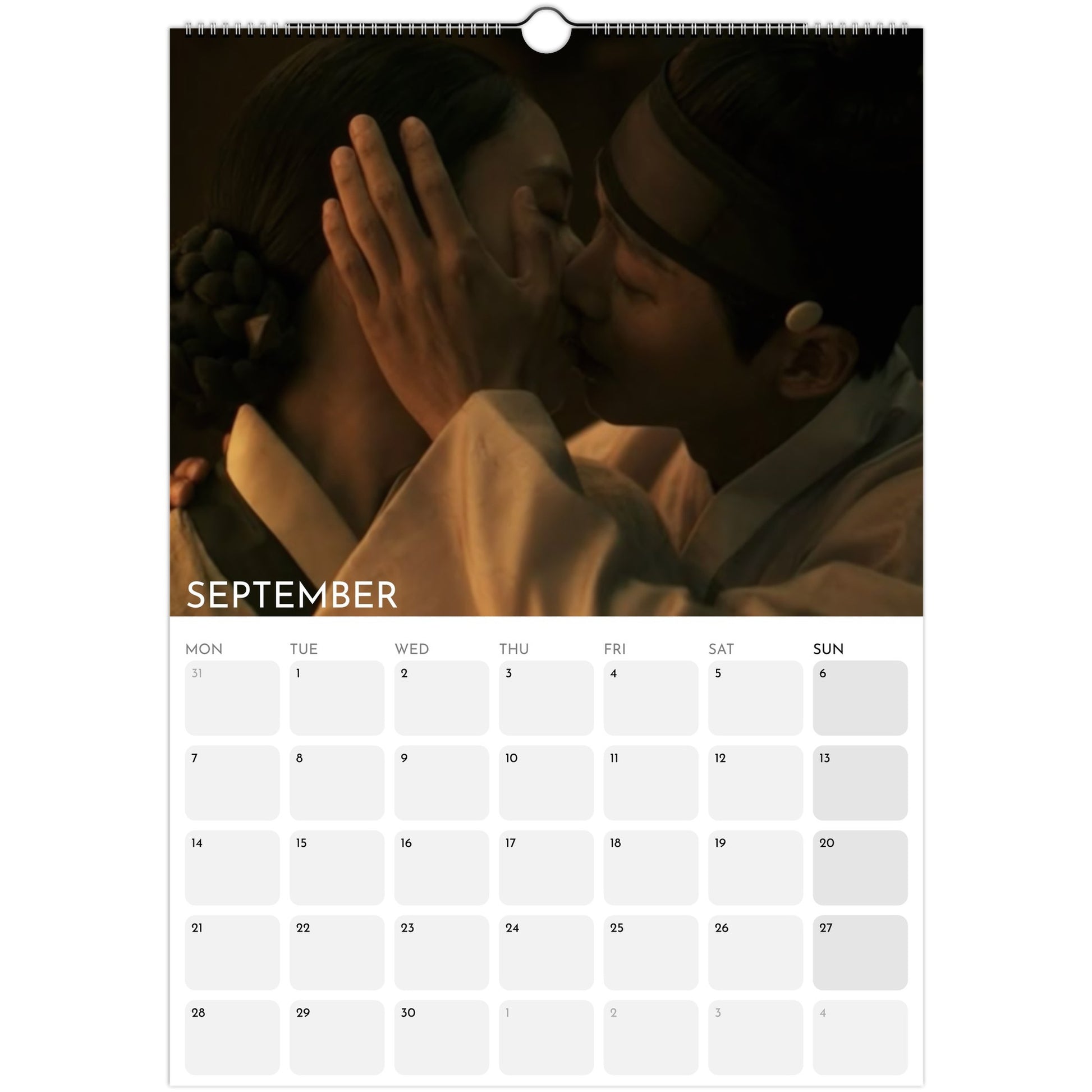 My Dearest 2026 A3 wall calendar September