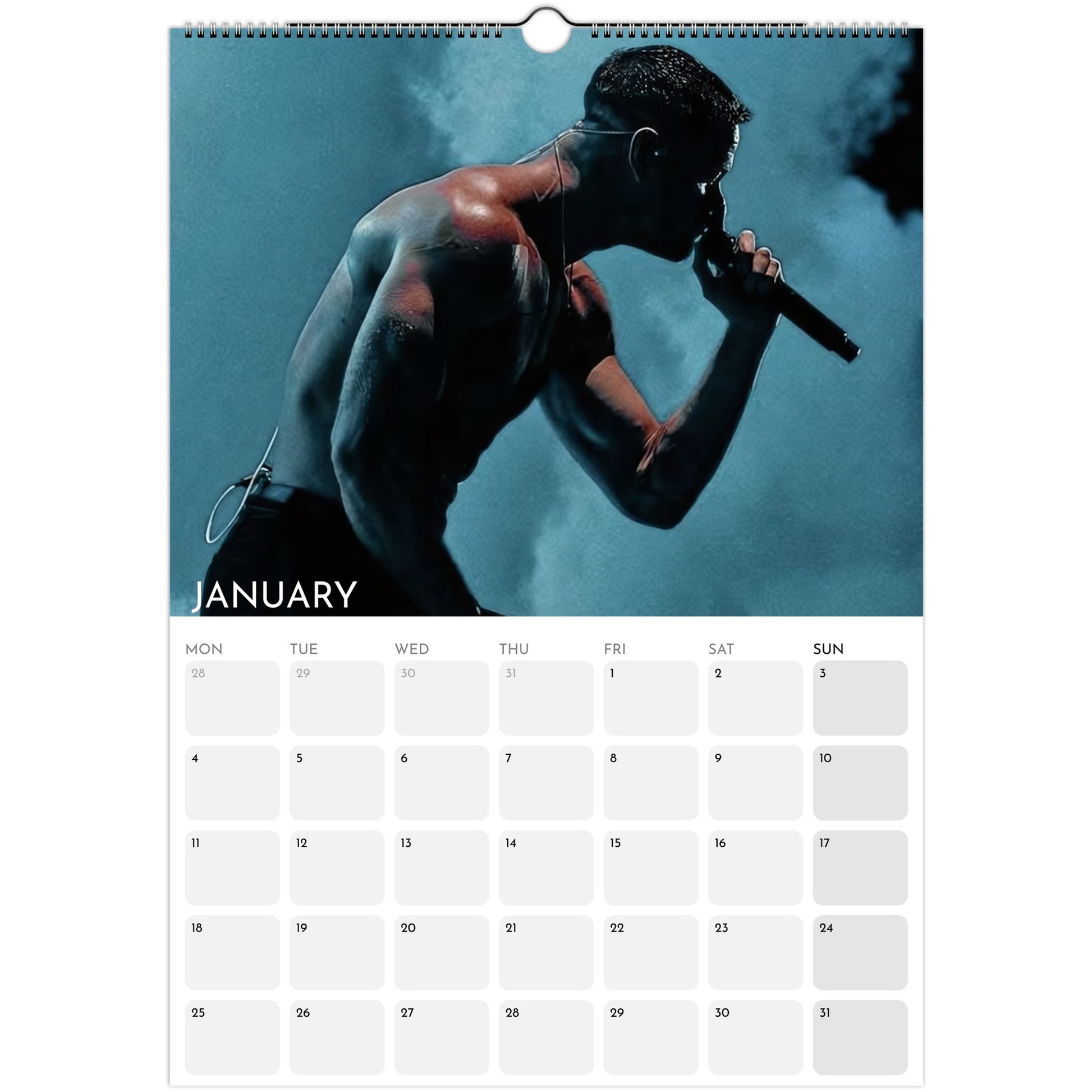 Imagine Dragons 2026 A3 wall calendar January