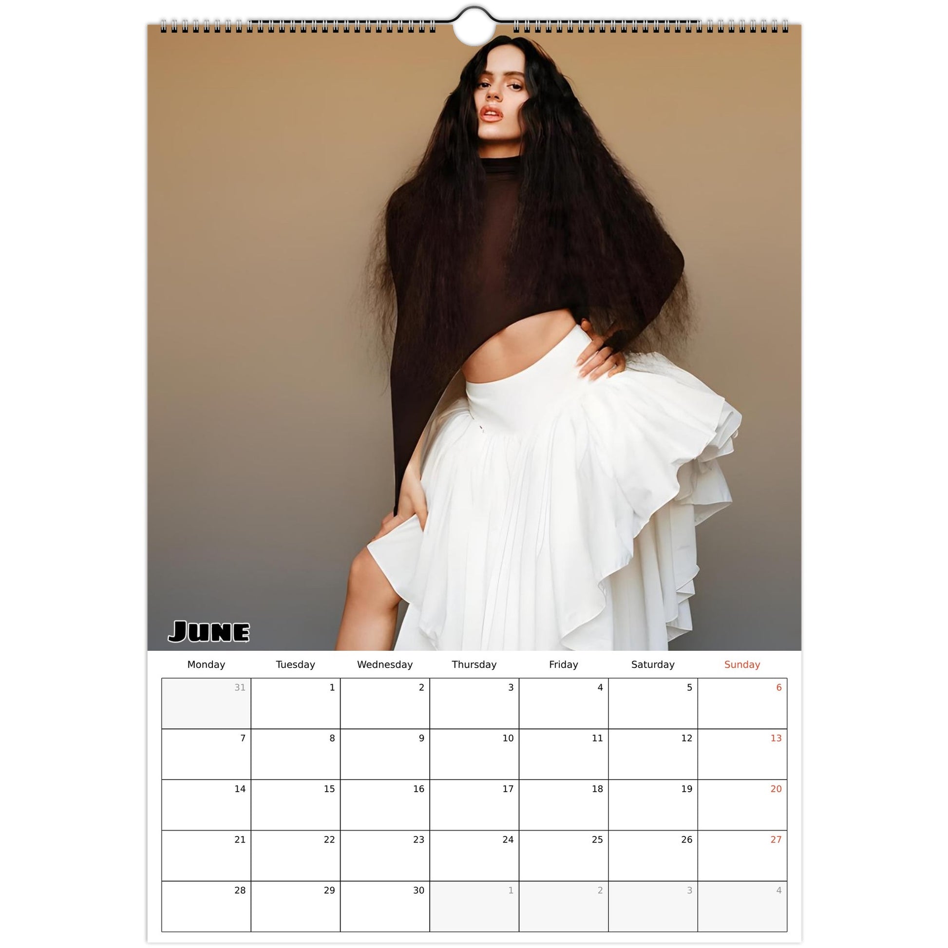 Rosalía Calendar 2027 June page