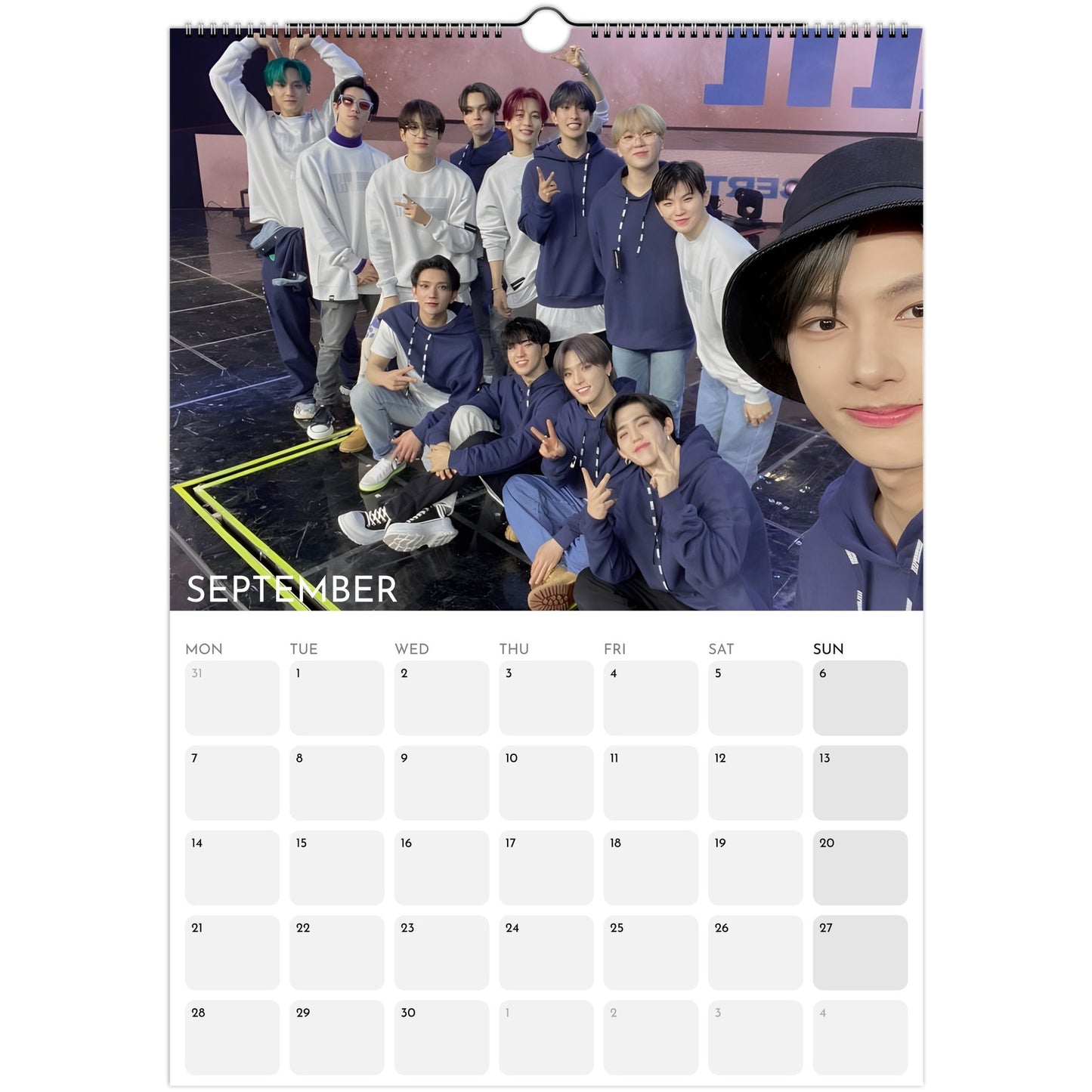 Seventeen 2026 A3 wall calendar September
