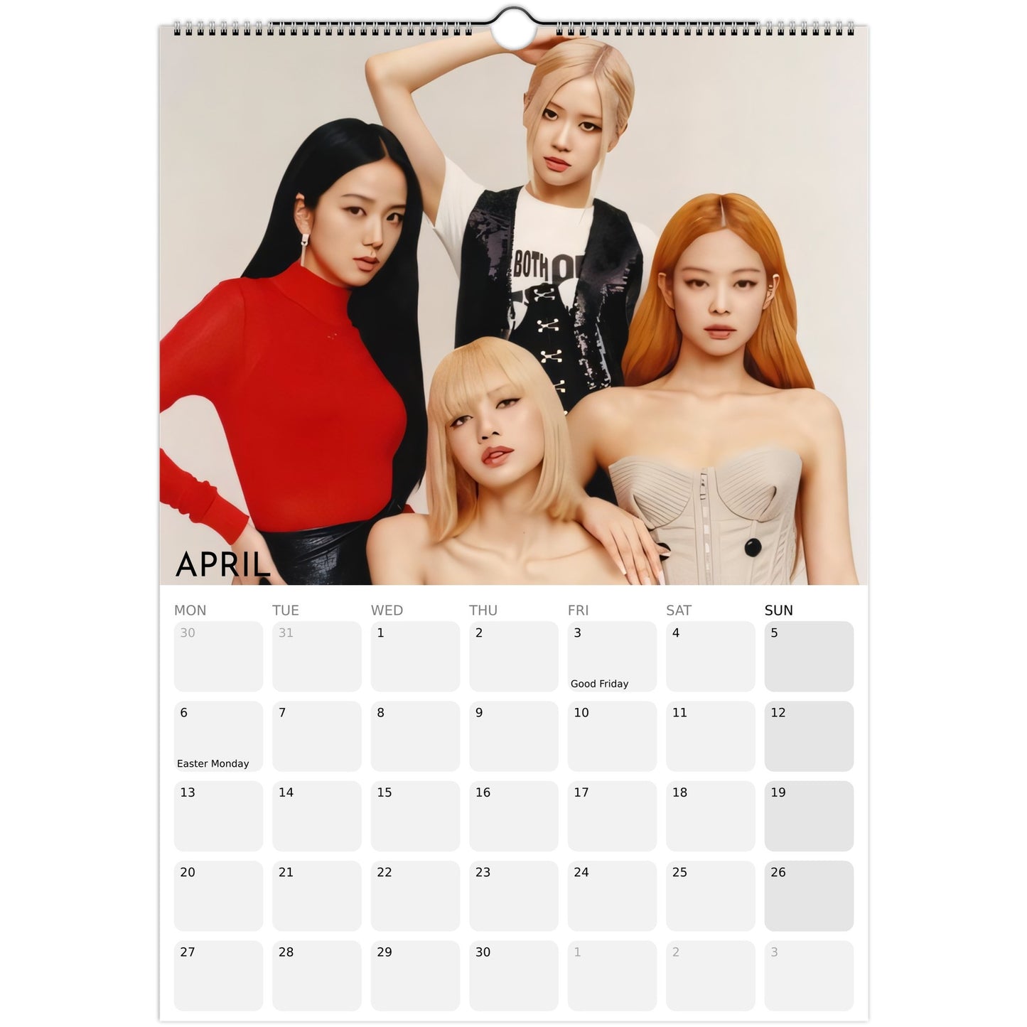 BLACKPINK 2026 A3 wall calendar April