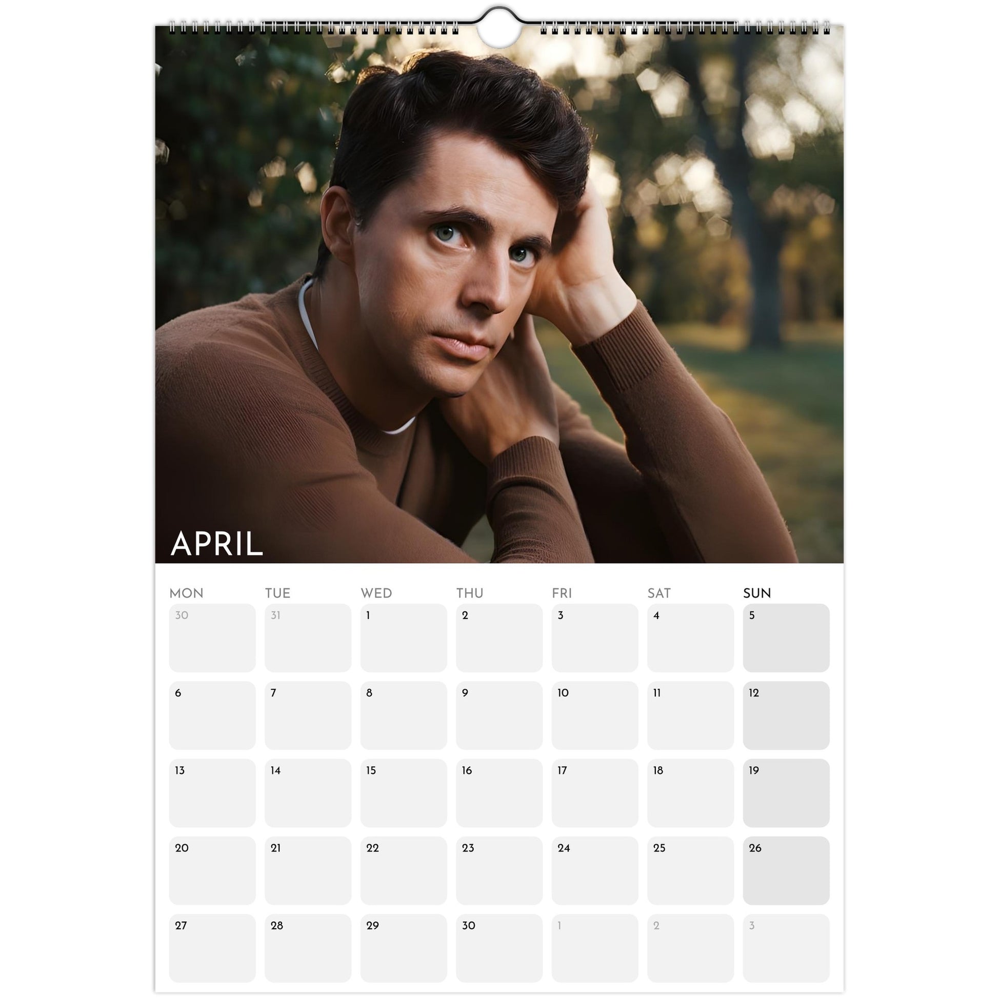 Matthew Goode 2026 A3 wall calendar April