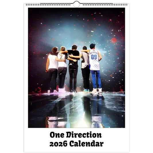 One Direction 2026 A3 wall calendar front cover