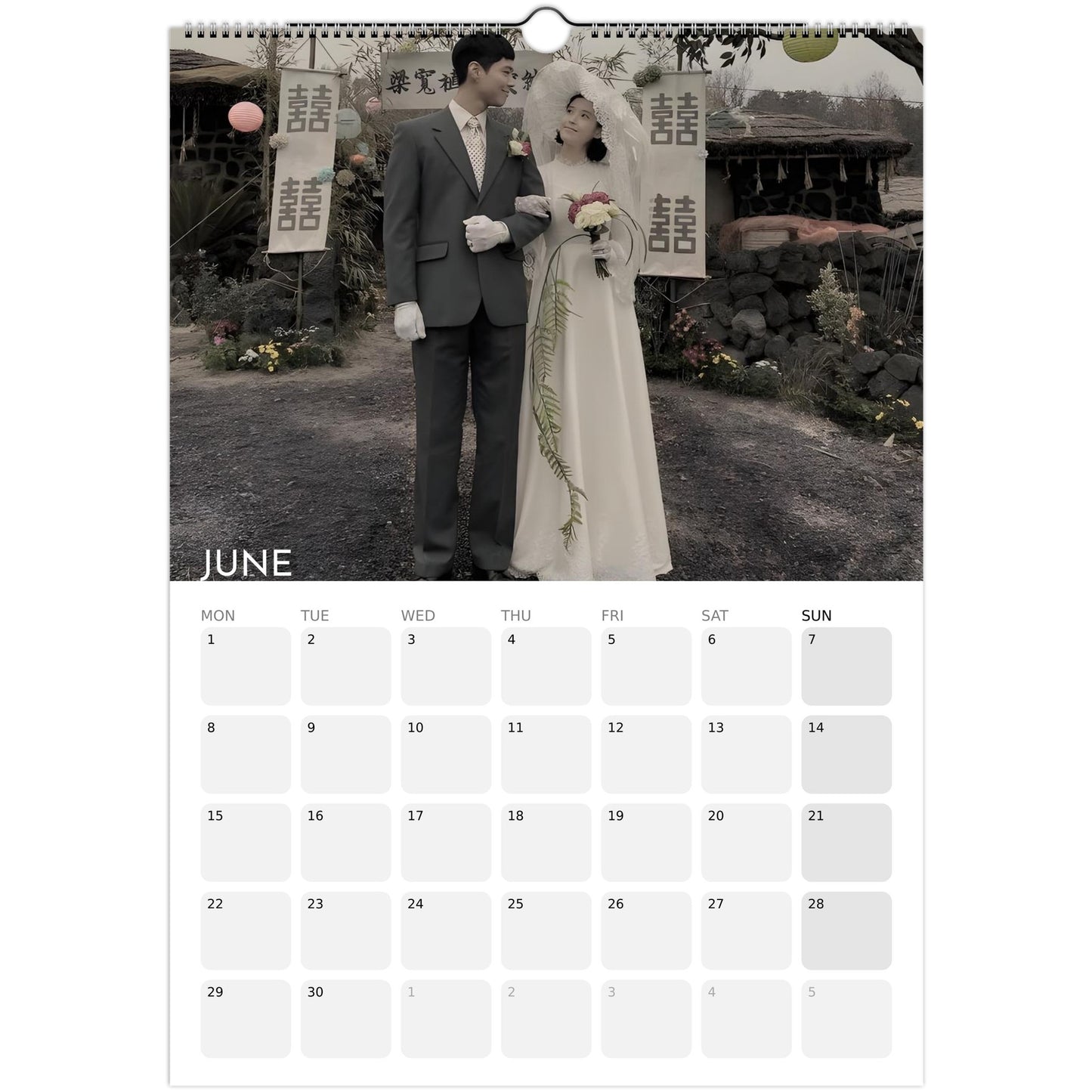 When Life Gives You Tangerines 2026 A3 wall calendar June