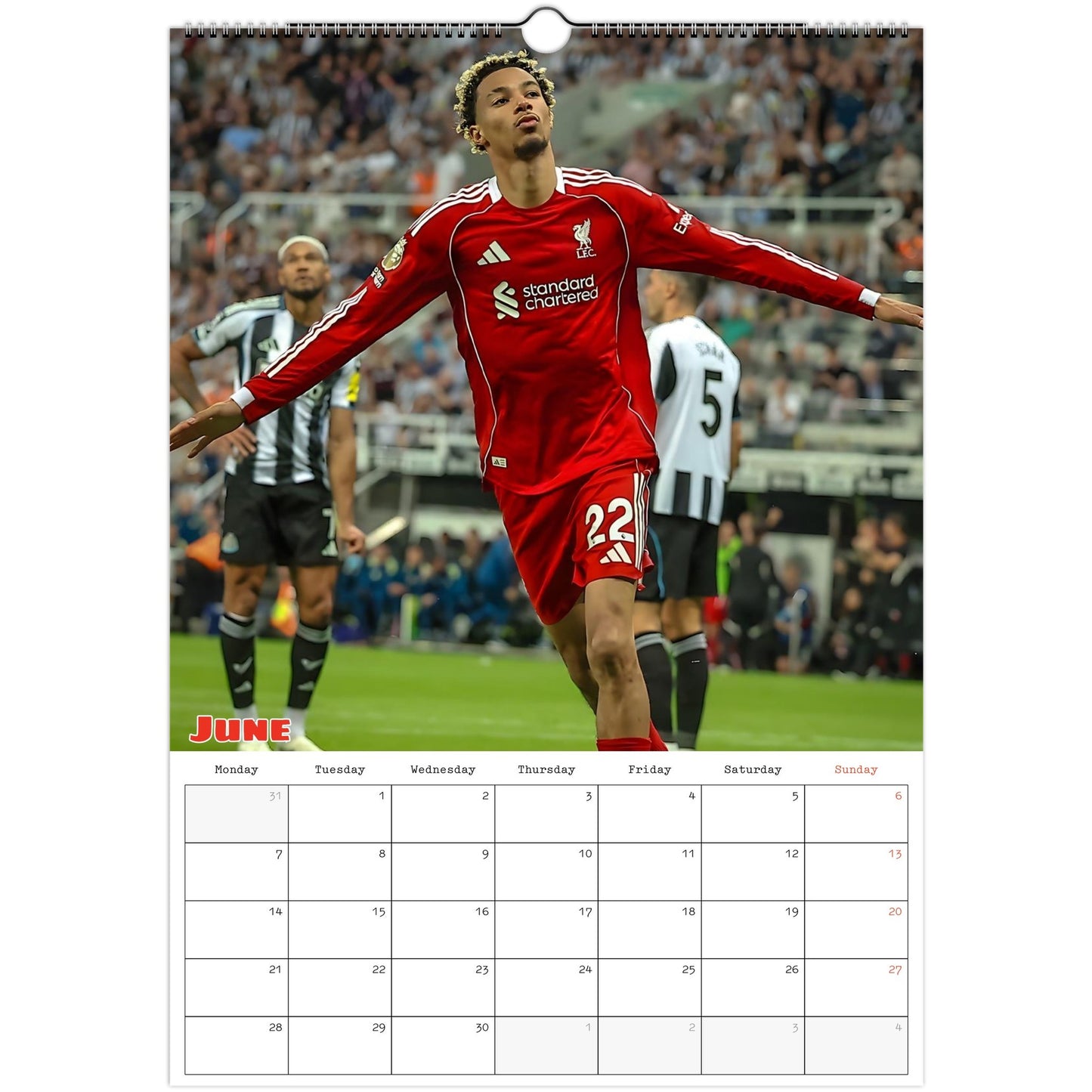 Liverpool Calendar June page
