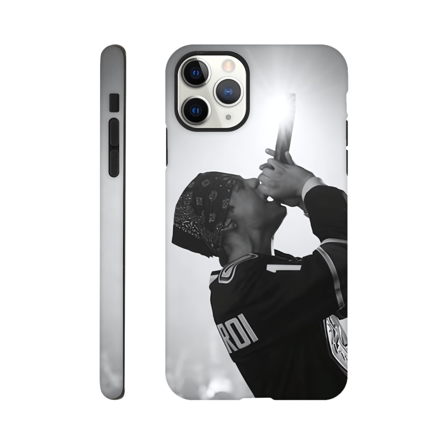 Dual‑layer iPhone cover with The Kid LAROI aesthetic graphic