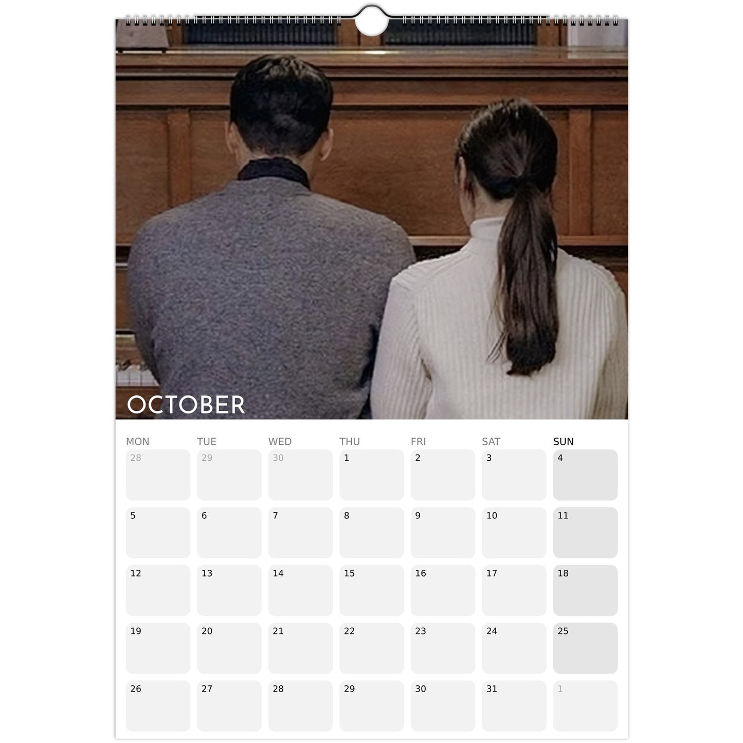 Crash Landing on You 2026 A3 wall calendar October