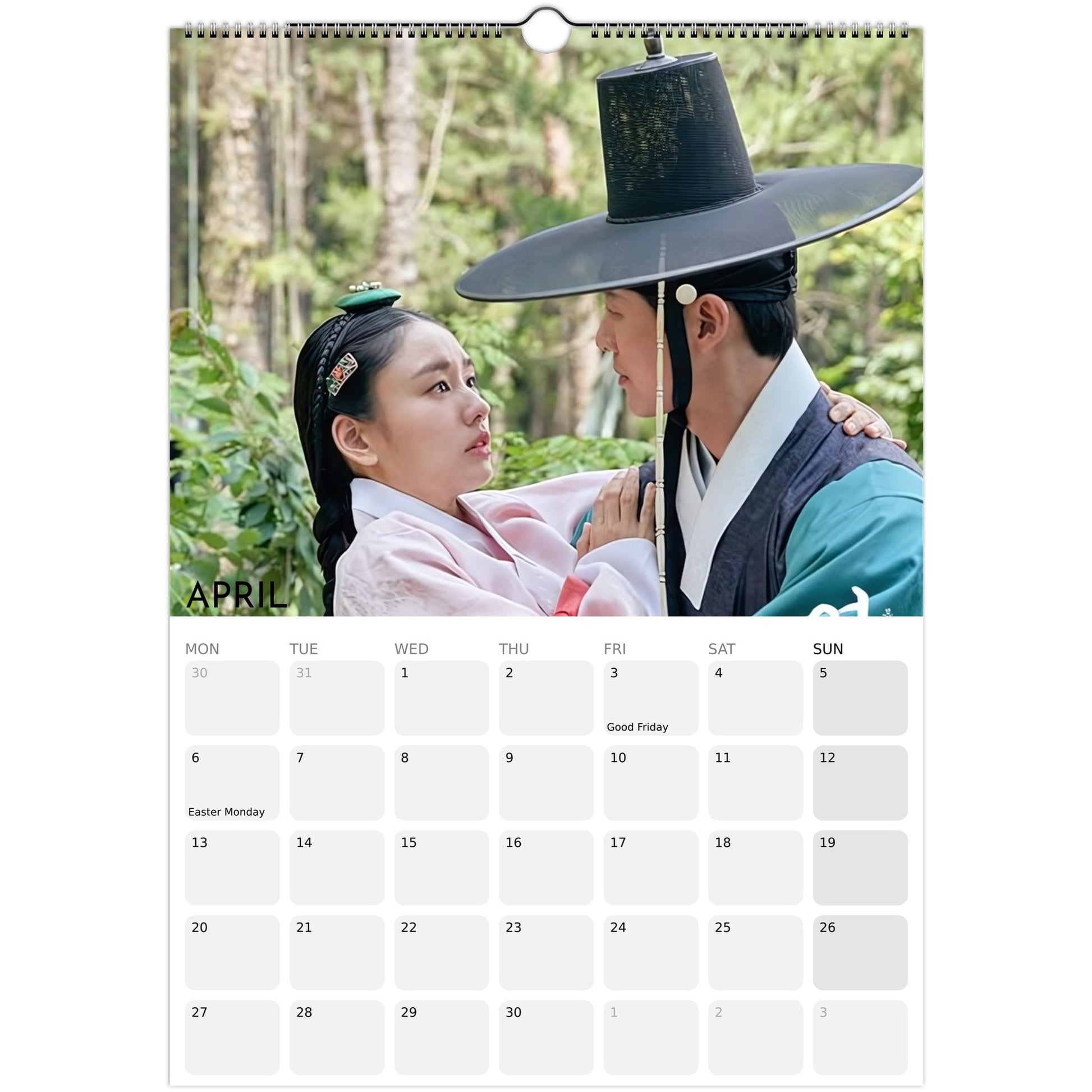 My Dearest 2026 A3 wall calendar April