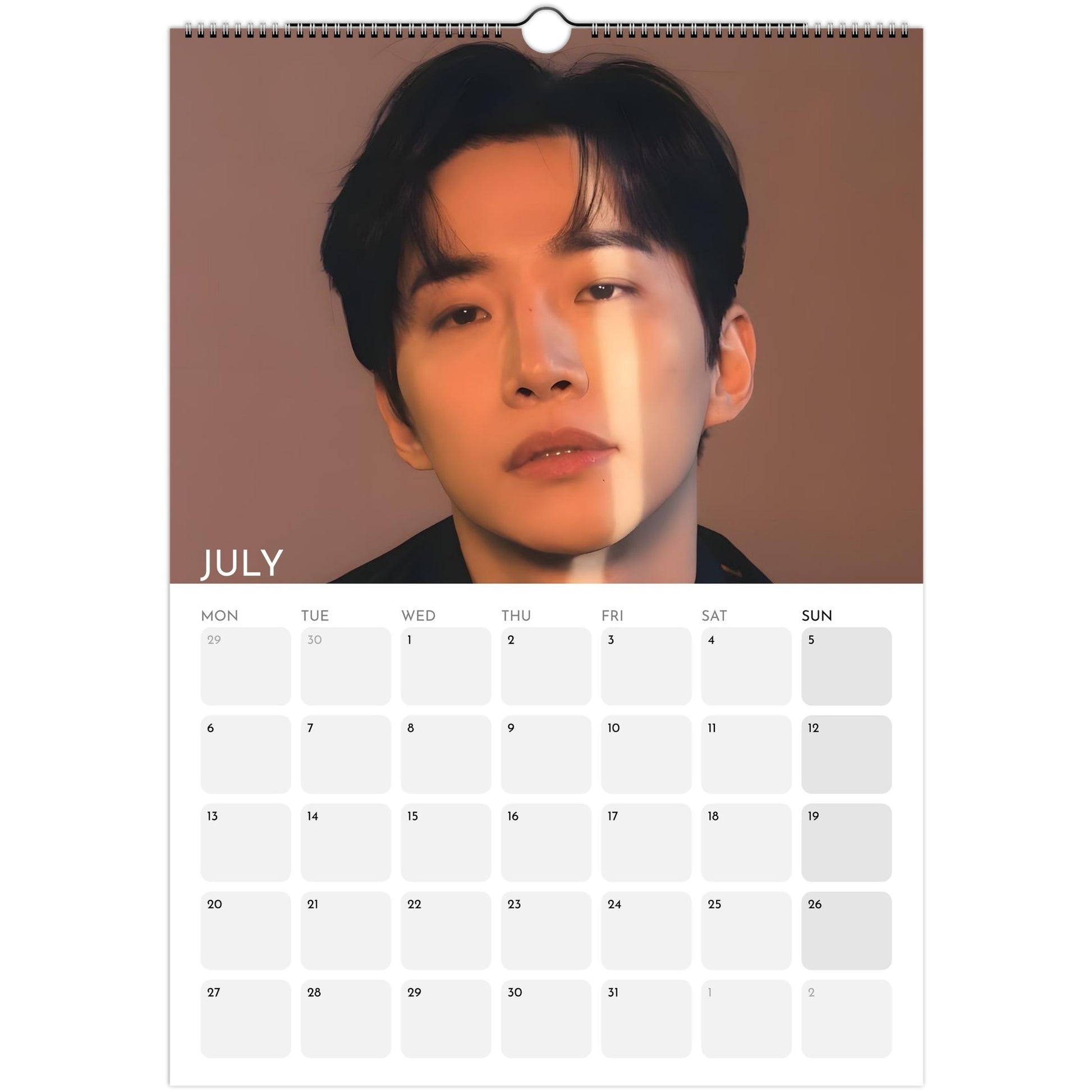 Lee Jun‑ho 2026 A3 wall calendar July