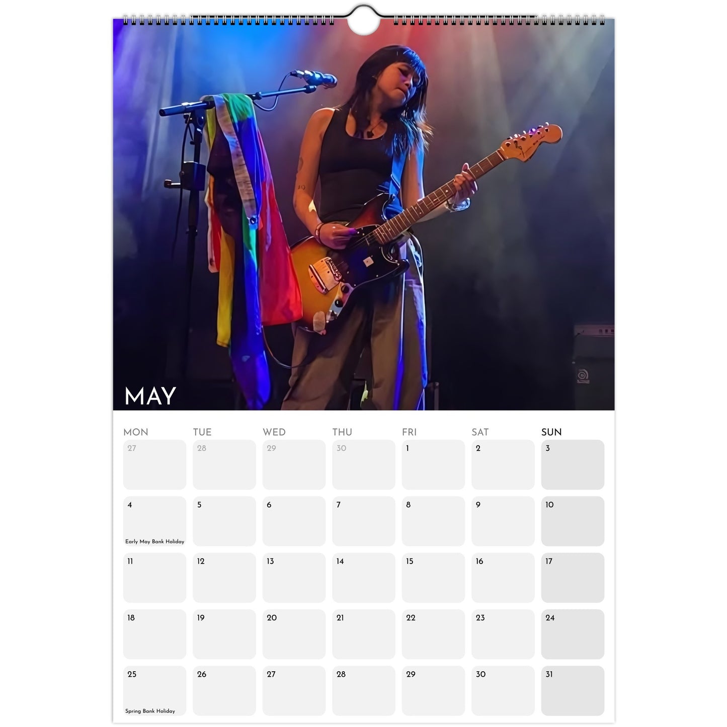 Beabadoobee 2026 A3 wall calendar May