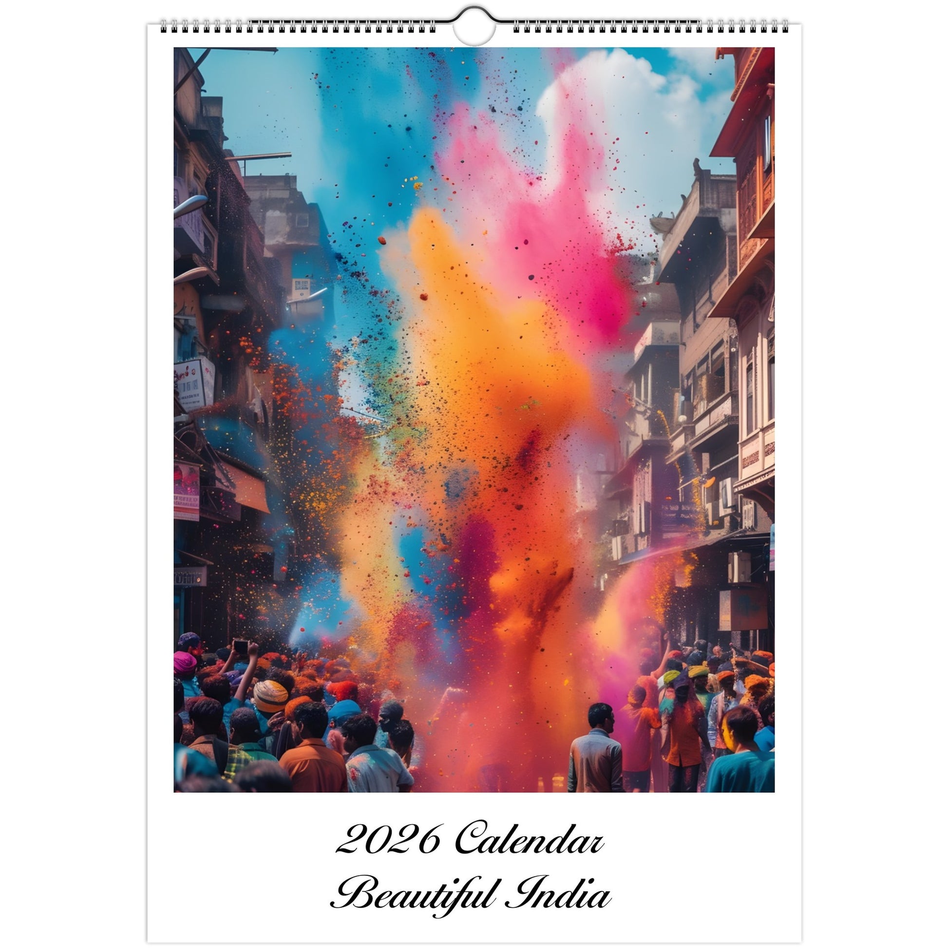 Beautiful India 2026 A3 wall calendar front cover