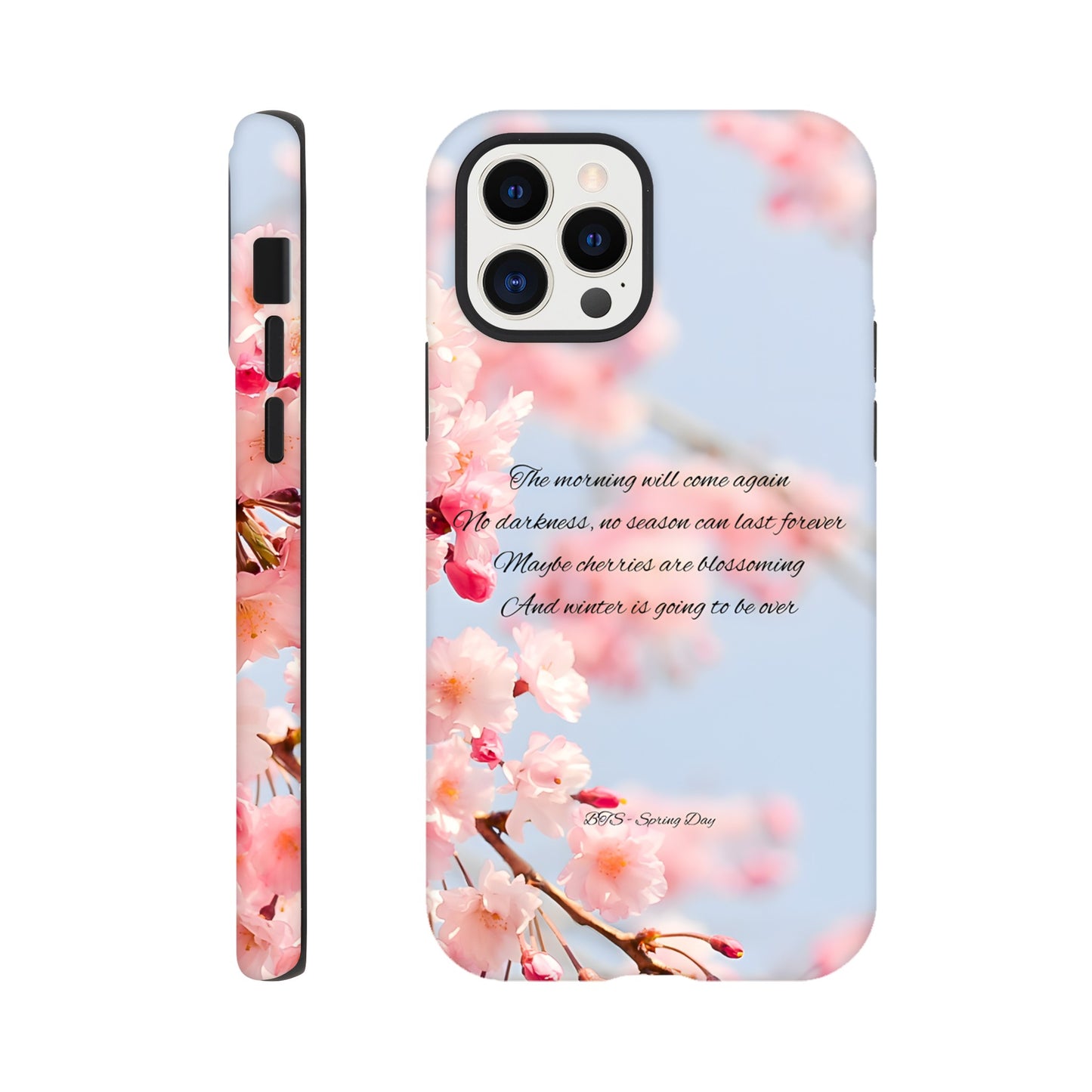 iPhone tough case with BTS Spring Day concept‑inspired artwork