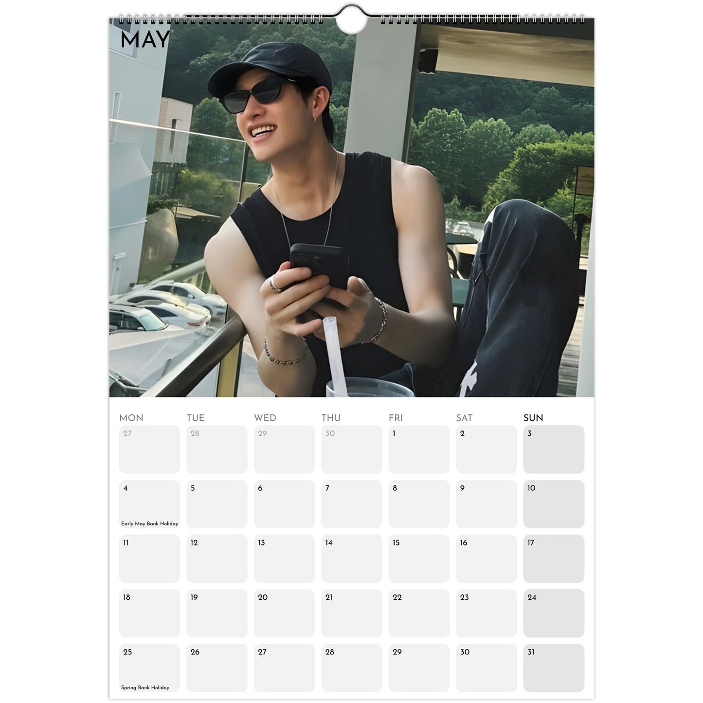 Stray Kids Bang Chan 2026 A3 wall calendar May