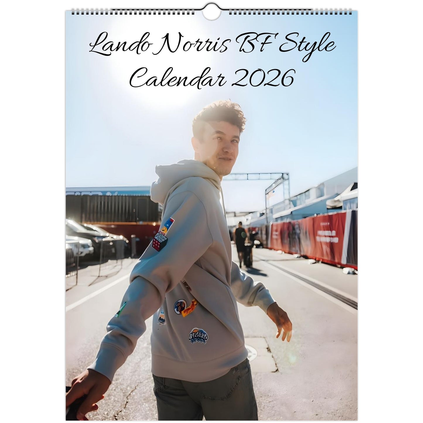 Lando Norris boyfriend‑style front cover wall calendar