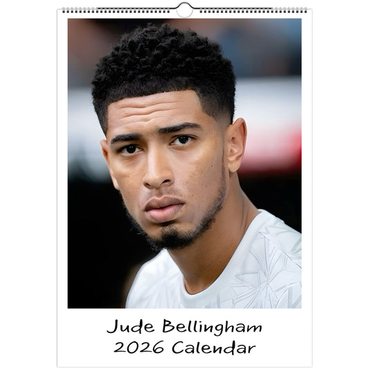 Jude Bellingham 2026 A3 wall calendar front cover