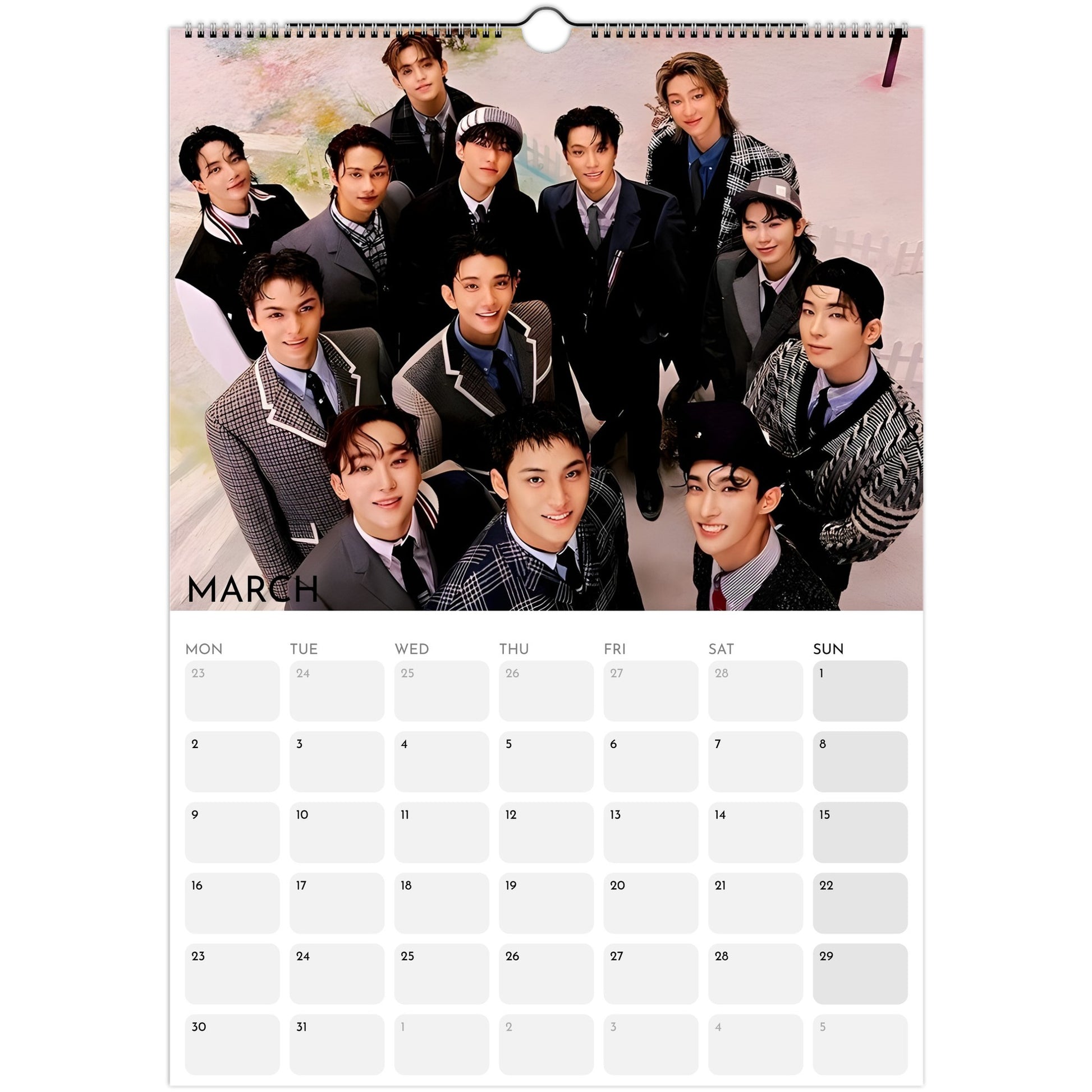 Seventeen 2026 A3 wall calendar March