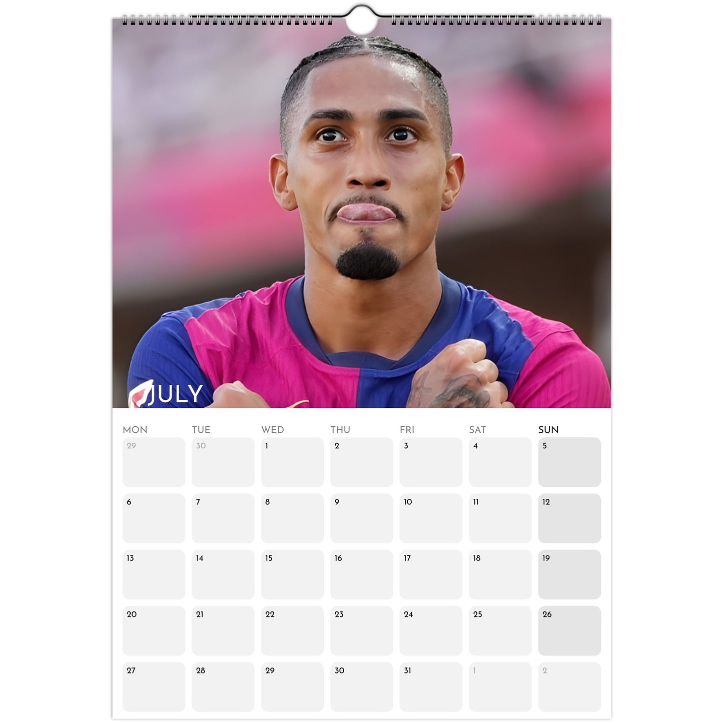 FC Barcelona 2026 A3 wall calendar July