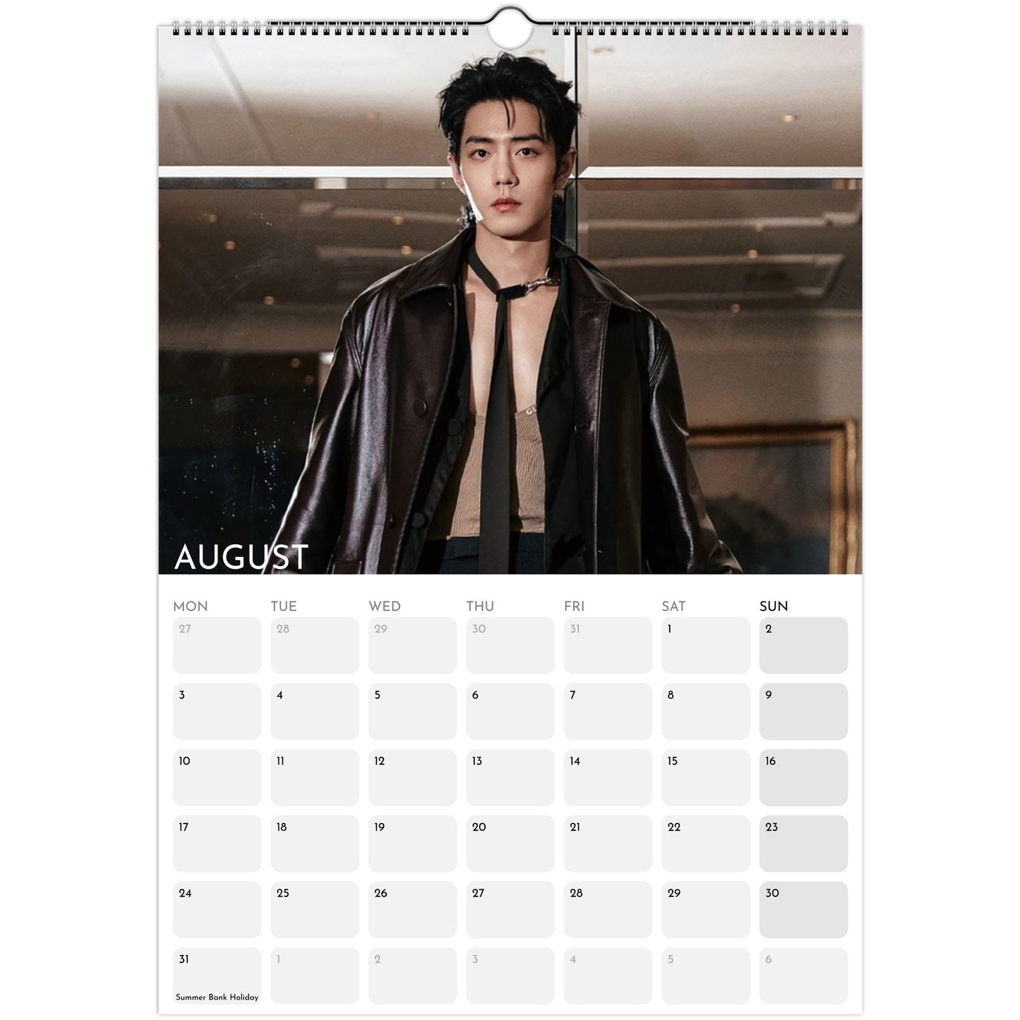 Xiao Zhan 2026 A3 wall calendar August