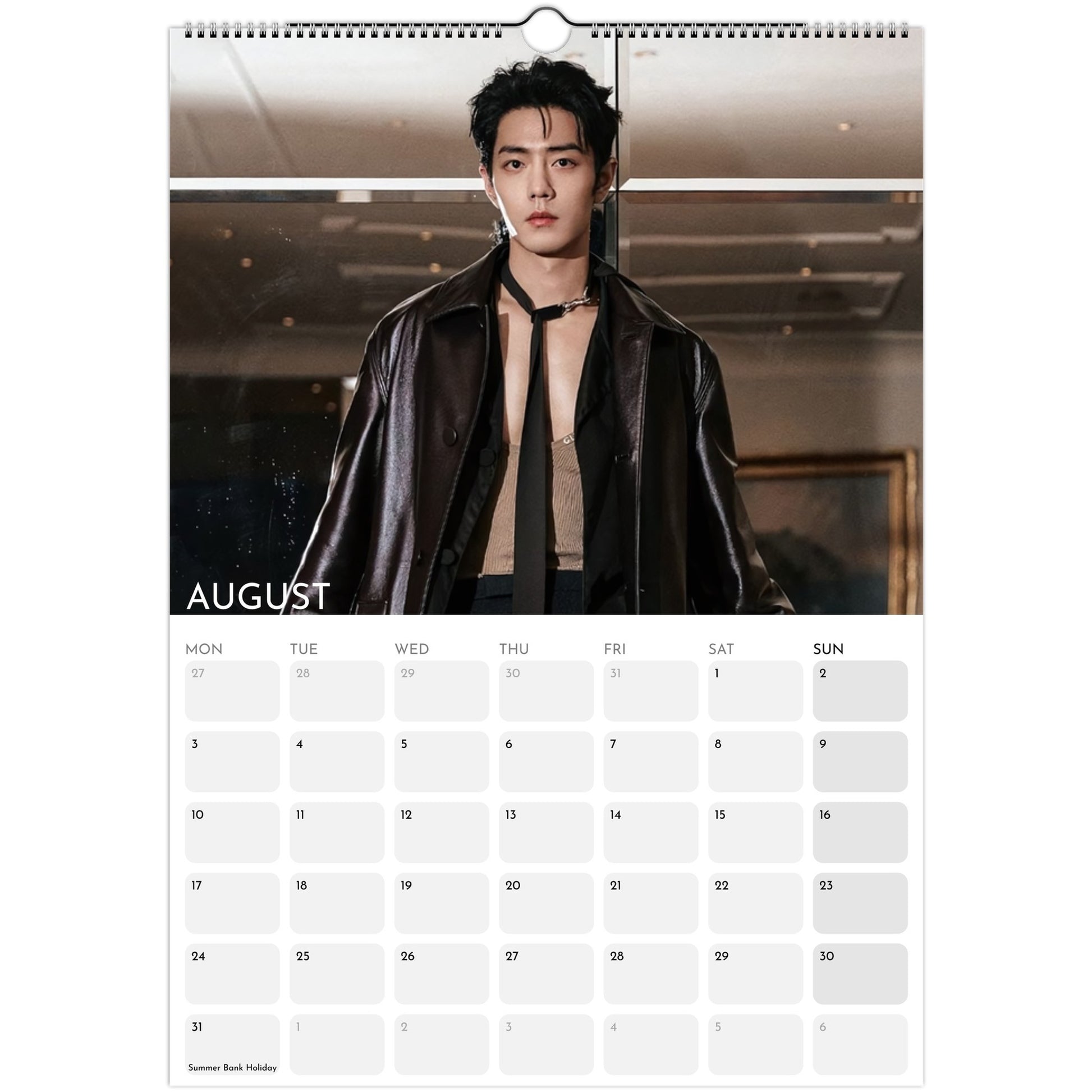 Xiao Zhan 2026 A3 wall calendar August