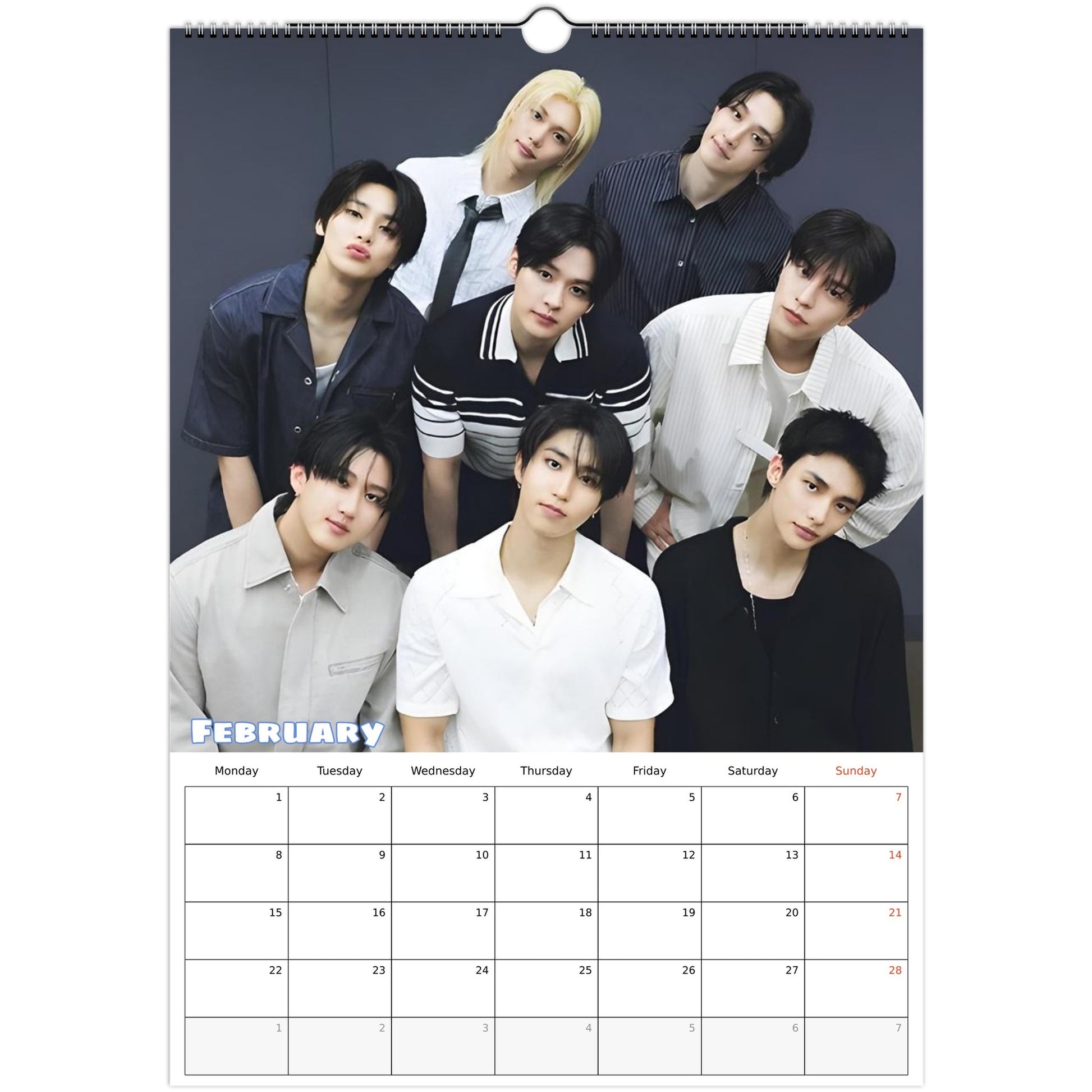 Stray Kids Calendar February page